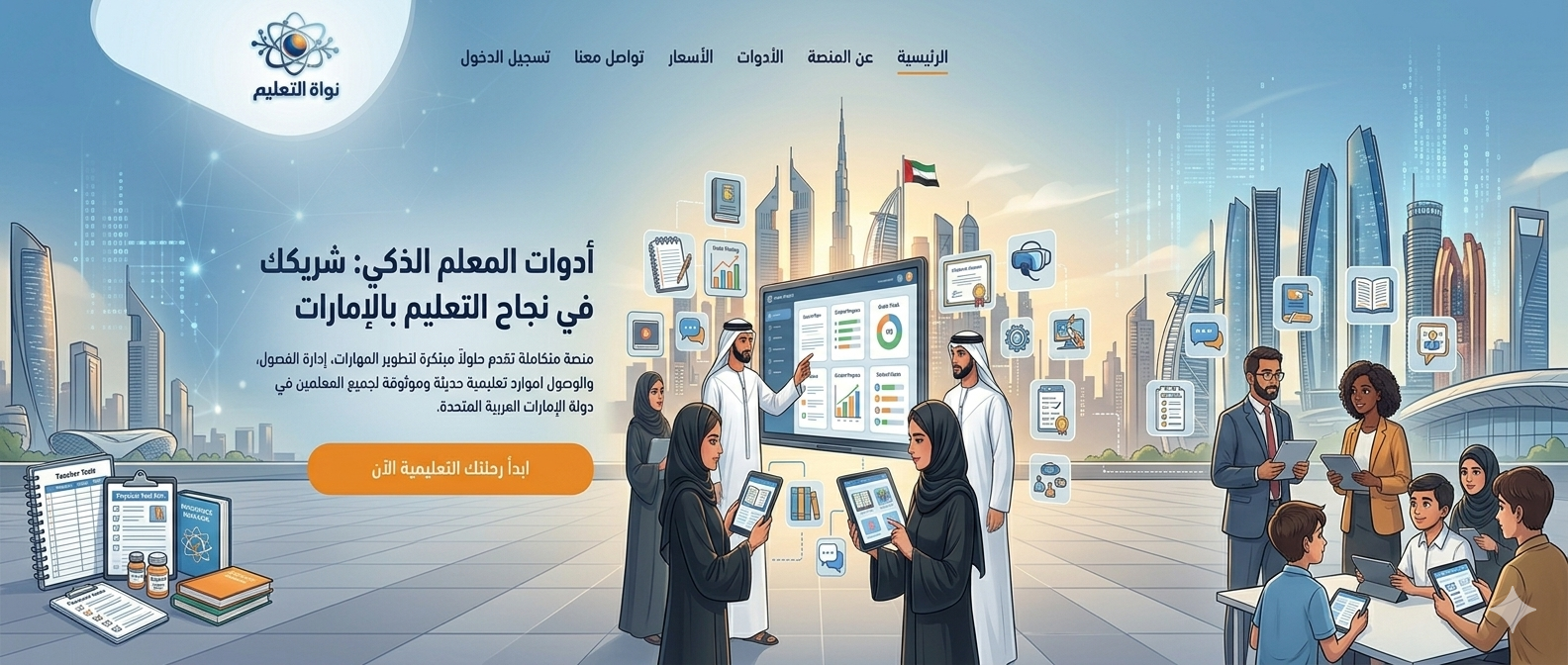 لوحة القيادة — نواة التعليم الذكي